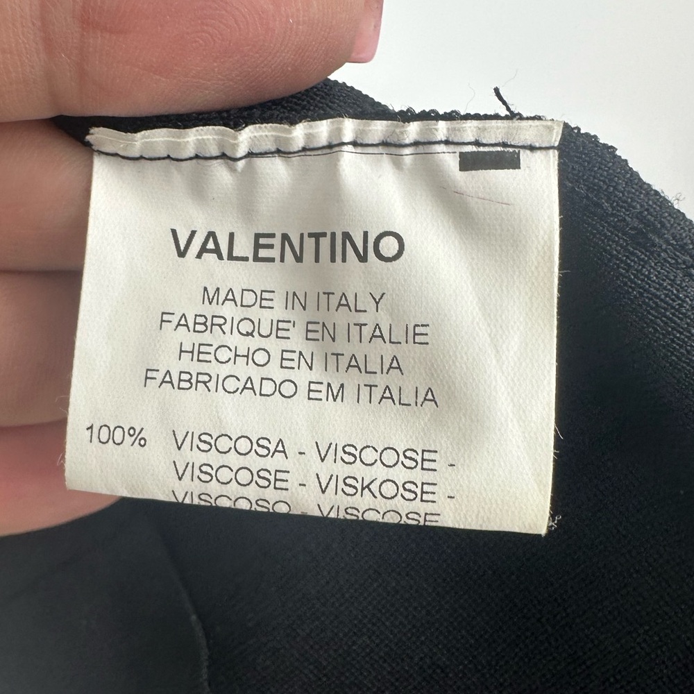 Valentino Black Midi Dress Womens 46 US 10 | Q370 - Picture 7 of 15